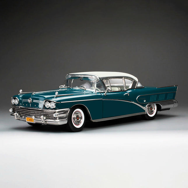 Sun Star Buick Limited Riviera Coupe 1958 1:18 Diecast Model Car - studio product photo of the scale model