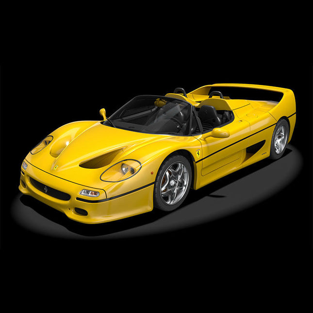 Pocher Ferrari F50 Kit 1:8 Diecast Model Car - studio product photo of the scale model