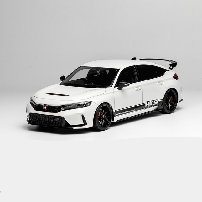 MH Honda Civic Type R FL5 HKS - Black 1:18 Diecast Model Car - studio product photo of the scale model