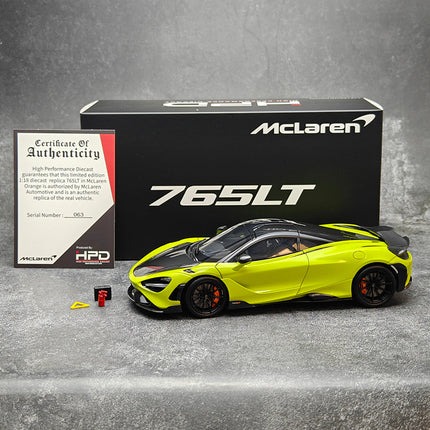 HPD McLaren 765LT Red 1:18 Diecast Model Car - fine detailed model replica