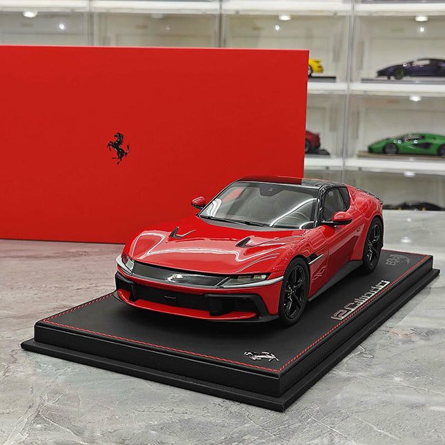 BBR Ferrari 12 Cilindri Coupe Red 1:18 Resin Model Car - detailed collector display model