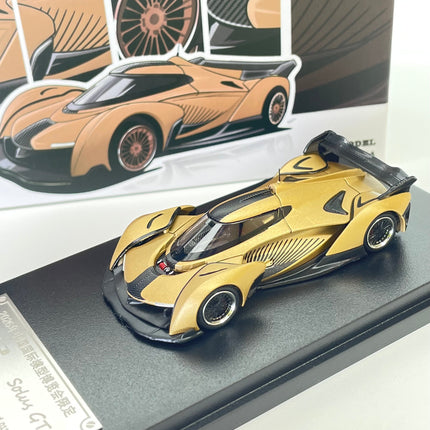 Car King HEC2026 Exhibition Limited Edition Collection Gold 1:64 Diecast Model Car - detailed die-cast style model