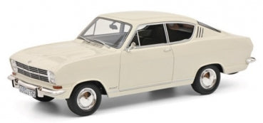 White classic diecast model car, 1:18 scale, detailed vintage coupe design