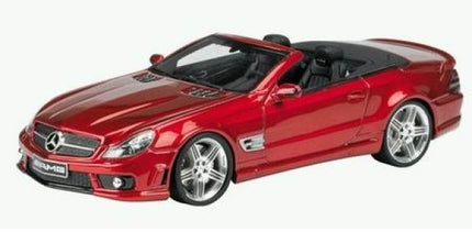 Red diecast Mercedes-Benz AMG convertible model car with black interior, 1:18 scale