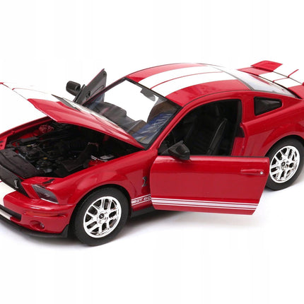 Shelby Cobra GT500 1967 Red Welly 1:24 Diecast Model with Opening Doors and Hood