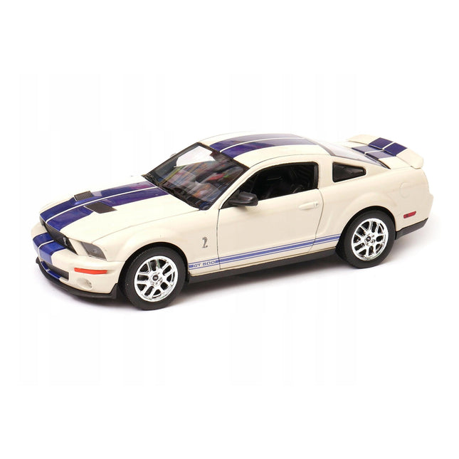 Shelby Cobra GT500 1967 Wimbledon White Welly 1:24 22415 Diecast Model with Custom Plates
