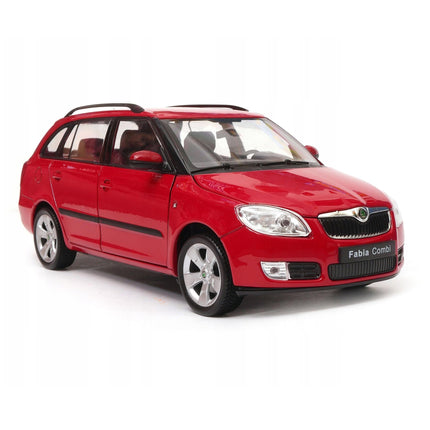 Skoda Fabia Combi II 2009 Corrida Red Welly 1:24 22519 Diecast Model with Custom Plates