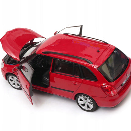 Skoda Fabia Combi II 2009 Corrida Red Welly 1:24 22519 Diecast Model with Custom Plates