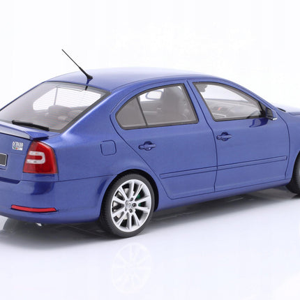 Skoda Octavia RS 2.0 TFSi 2006 Race Blue Metallic Otto Mobile 1:18 OT478 With Custom Plates