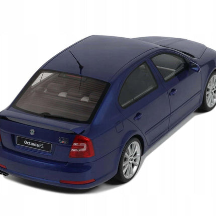 Skoda Octavia RS 2.0 TFSi 2006 Race Blue Metallic Otto Mobile 1:18 OT478 With Custom Plates