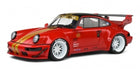 Red diecast model car with gold racing stripes, number 40, wide body kit and rear wing