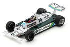 1:18 scale diecast model of a classic white and green Formula 1 race car with detailed sponsor logos