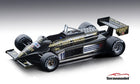 1:18 scale diecast classic Formula 1 model car in black with gold John Player Special livery.
