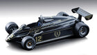 1:18 scale diecast black Formula 1 model car with gold accents and race number 12.