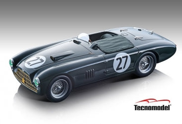 1:18 scale classic race car diecast model, dark green, number 27, open cockpit, Tecnomodel