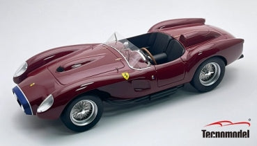 1:18 scale red vintage Ferrari diecast model car with open cockpit and wire wheels