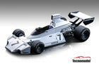 1:18 scale white diecast Formula 1 race car model with number 7 and Goodyear tires