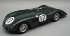 1:18 scale diecast classic racing car model, dark green with number 17 decals