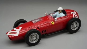 Red 1:18 scale diecast Ferrari race car model with driver figure, number 20 on hood and side.