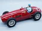 1:18 scale red vintage Ferrari race car model with driver figure and number 15 detailing