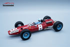 Red Ferrari diecast Formula 1 model car with driver, number 8 and Surtees decals, Tecnomodel