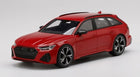 Red diecast model car wagon, 1:18 scale, sporty design on white background