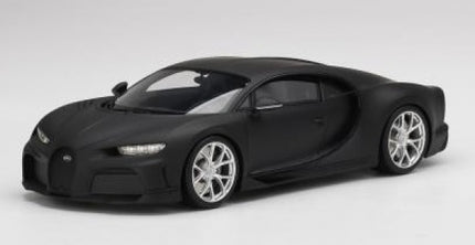 1:18 scale black diecast model car with silver wheels, modern sportscar design