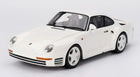 White Porsche 959 1:18 scale diecast model car with detailed features on white background