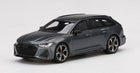 1:18 scale grey Audi RS6 Avant diecast model car on white background