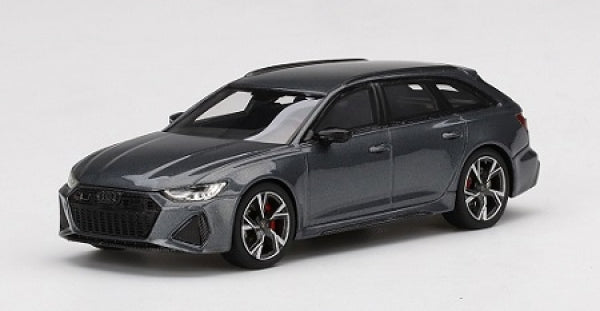 1:18 scale grey Audi RS6 Avant diecast model car on white background