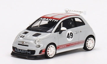 1:43 scale diecast Abarth racing model car in grey with red accents and number 49 decals