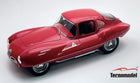 Red 1:18 scale diecast classic sports car model with wire wheels and Tecnomodel logo