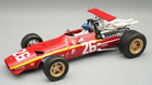 1:18 scale red diecast model Formula 1 car with number 26 and detailed engine