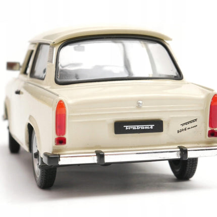 Trabant 601 1964 Cream Beige Welly 1:24 24037 Diecast Model with Custom Plates