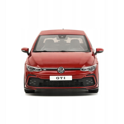 Volkswagen Golf 8 GTi 2021 Diecast Model Car (1:18 Scale) - Kings Red, Personalized Plates