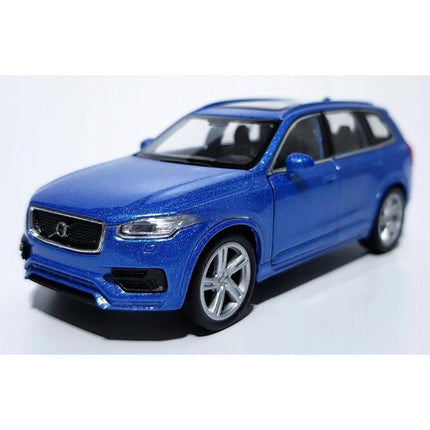 Volvo XC90 2015 Blue 1:34 Diecast Model Car Welly Mini SUV Opening Doors Collectible