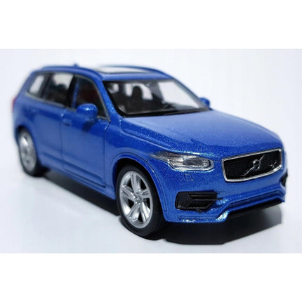 Volvo XC90 2015 Blue 1:34 Diecast Model Car Welly Mini SUV Opening Doors Collectible