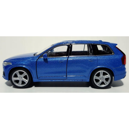 Volvo XC90 2015 Blue 1:34 Diecast Model Car Welly Mini SUV Opening Doors Collectible