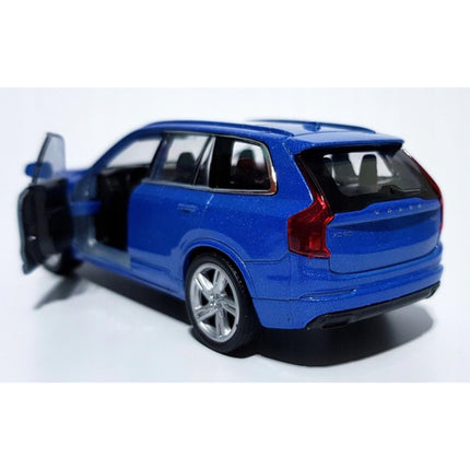 Volvo XC90 2015 Blue 1:34 Diecast Model Car Welly Mini SUV Opening Doors Collectible