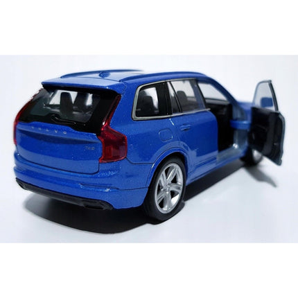 Volvo XC90 2015 Blue 1:34 Diecast Model Car Welly Mini SUV Opening Doors Collectible