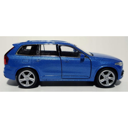 Volvo XC90 2015 Blue 1:34 Diecast Model Car Welly Mini SUV Opening Doors Collectible