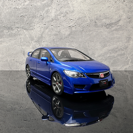 WELL Honda Civic FD2 Type R Blue 1:18 Diecast Model Car - detailed collector display model
