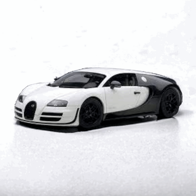 AutoArt Bugatti Veyron Super Sport Pur Blank White 1:18 Diecast Model Car - detailed collector display model