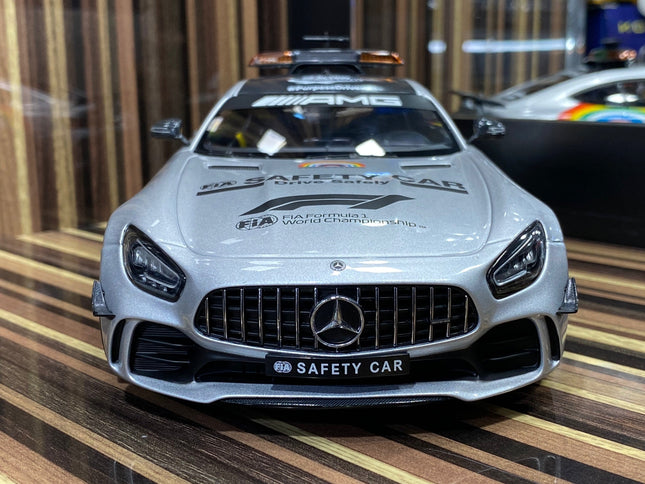 Minichamps 1:18 Mercedes-Benz AMG GTR 2020 F1 Safety Car Diecast Model - studio product photo of the scale model