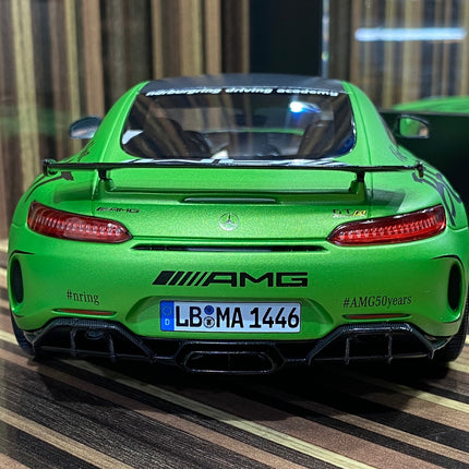 Minichamps Mercedes-Benz AMG GTR 2017 1:18 Green Diecast Model Car - collectible scale model car