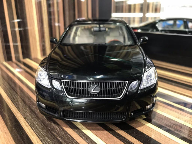 AutoArt Lexus GS430 Black 1:18 Diecast Model Car - studio product photo of the scale model