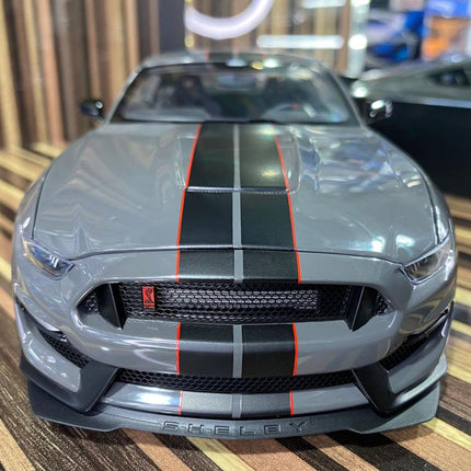 AutoArt Ford Mustang Shelby GT500 Grey 1:18 Diecast Model Car - studio product photo of the scale model