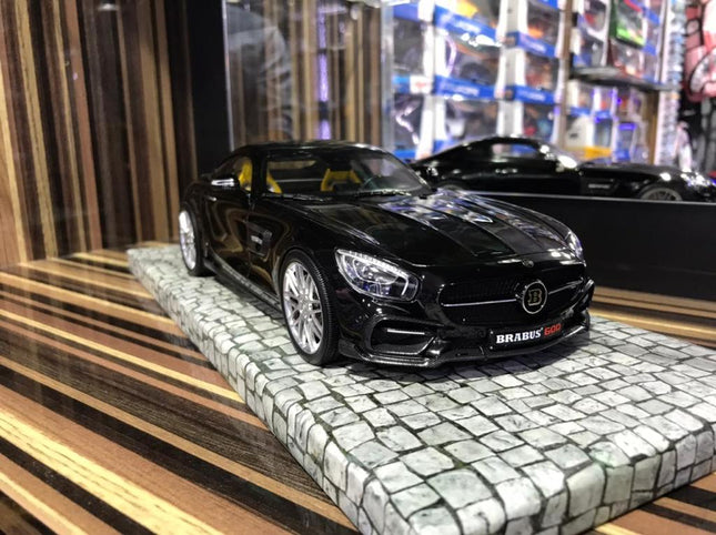 LCD Model Mercedes-Benz Brabus 600 GTS Black 1:18 Resin Model Car - detailed collector display model