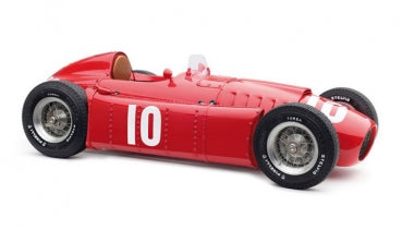 Red vintage diecast race car model with number 10, 1:18 scale collectible.