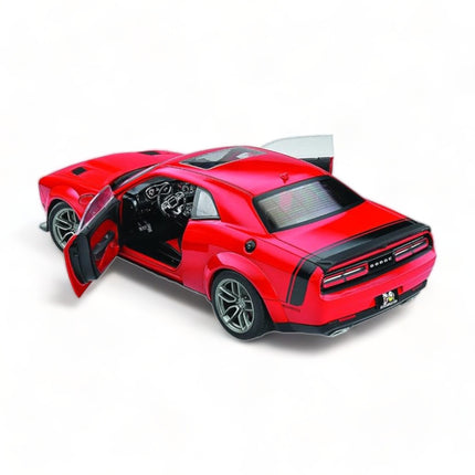 Solido 1:18 Diecast Dodge Challenger R/T Scat Pack Red Opening Doors Model Car - collectible scale model car